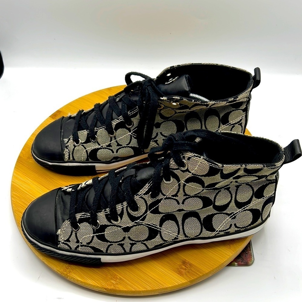 Coach Skate High Top Sneaker In Signature Jacquard